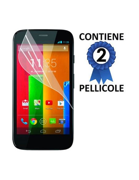 PELLICOLA PROTEGGI DISPLAY per MOTOROLA MOTO G2 (2Âª generazione) CONFEZIONE 2 PEZZI