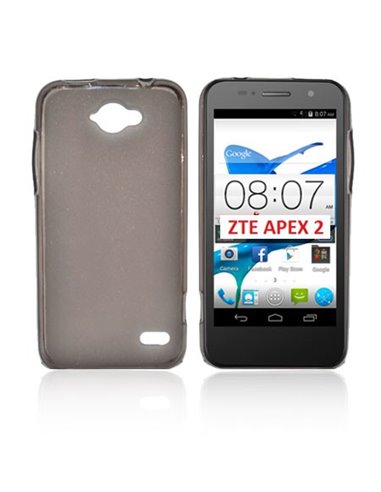 CUSTODIA GEL TPU SILICONE per ZTE BLADE APEX 2 COLORE NERO TRASPARENTE