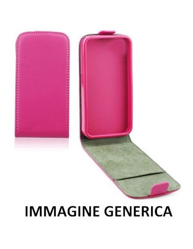 CUSTODIA FLIP VERTICALE SLIM SIMILPELLE per SAMSUNG SM-A300 GALAXY A3 (NO VERSIONE 2016) CON INTERNO IN TPU COLORE ROSA