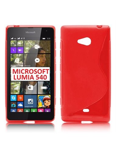 CUSTODIA GEL TPU SILICONE DOUBLE per MICROSOFT LUMIA 540 DUAL SIM COLORE ROSSO