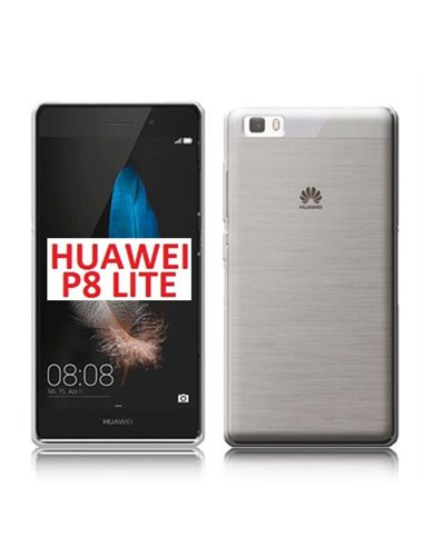 CUSTODIA GEL TPU SILICONE per HUAWEI P8 LITE COLORE BIANCO TRASPARENTE