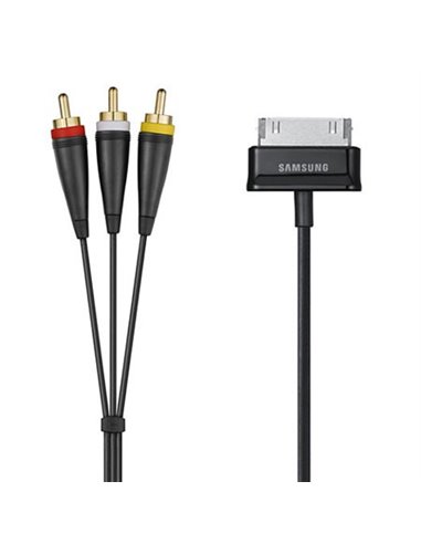 CAVO TV OUT ORIGINALE SAMSUNG ECC1TP0BBECSTD per GALAXY TAB P1000 DA 30 PIN A 3 RCA COLORE NERO SAMSUNG BULK