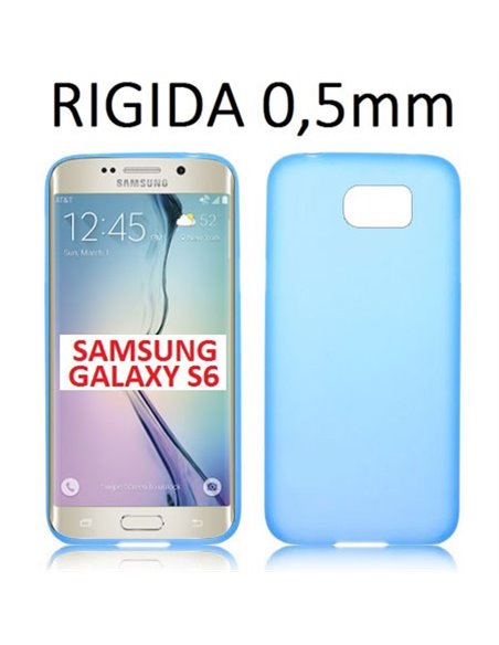 CUSTODIA BACK RIGIDA SLIM DA 0,5mm per SAMSUNG SM-G925 GALAXY S6 EDGE COLORE BLU