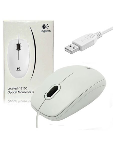 MOUSE OTTICO USB 2.0 CON RISOLUZIONE 800 DPI E TRACCIAMENTO OTTICO AD ALTA DEFINIZIONE COLORE BIANCO 910-003360 LOGITECH