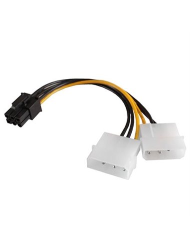 CAVO ADATTATORE DI ALIMENTAZIONE CON 2 CONNETTORI MOLEX A PCI EXPRESS 6 PIN LUNGHEZZA 15CM SC10903 VULTECH