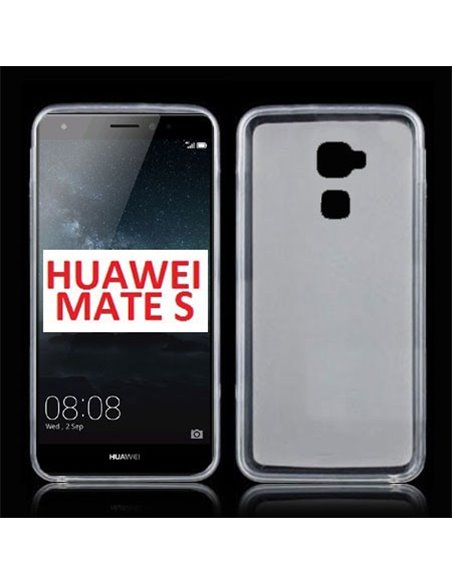 CUSTODIA GEL TPU SILICONE per HUAWEI MATE S COLORE BIANCO TRASPARENTE