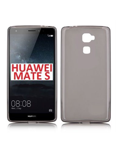 CUSTODIA GEL TPU SILICONE per HUAWEI MATE S COLORE NERO TRASPARENTE