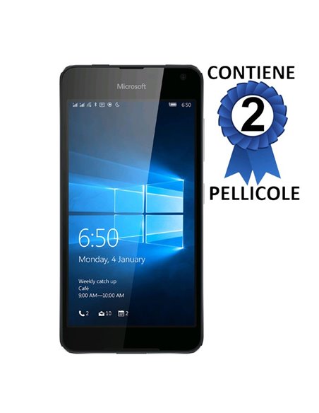 PELLICOLA PROTEGGI DISPLAY per MICROSOFT LUMIA 650 CONFEZIONE 2 PEZZI