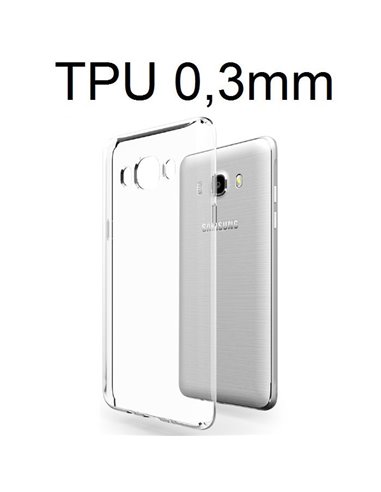 CUSTODIA per SAMSUNG SM-J510 GALAXY J5 (2016) IN GEL TPU SILICONE ULTRA SLIM 0,3mm TRASPARENTE