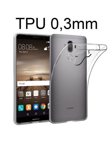 CUSTODIA per HUAWEI MATE 9 IN GEL TPU SILICONE ULTRA SLIM 0,3mm TRASPARENTE