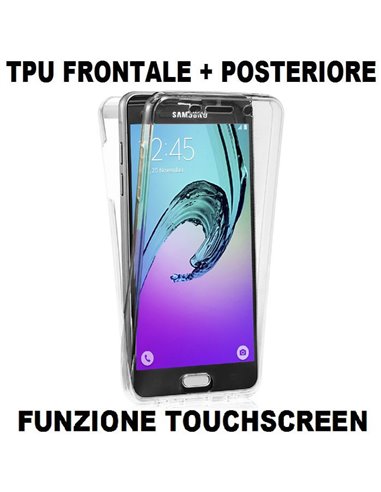 CUSTODIA per SAMSUNG SM-A310 GALAXY A3 (2016) IN GEL TPU SILICONE FRONTALE + POSTERIORE ULTRA SLIM 0,3mm TRASPARENTE