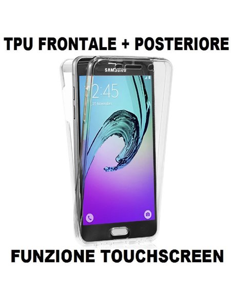 CUSTODIA per SAMSUNG SM-A310 GALAXY A3 (2016) IN GEL TPU SILICONE FRONTALE + POSTERIORE ULTRA SLIM 0,3mm TRASPARENTE