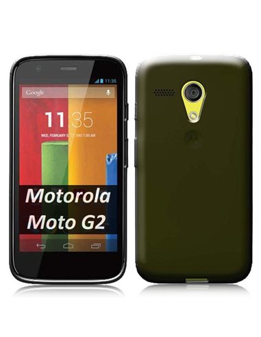 CUSTODIA per MOTOROLA MOTO G2 IN GEL TPU SILICONE COLORE NERO TRASPARENTE