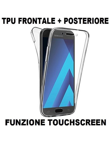 CUSTODIA per SAMSUNG SM-A520 GALAXY A5 (2017) IN GEL TPU SILICONE FRONTALE + POSTERIORE ULTRA SLIM 0,3mm TRASPARENTE