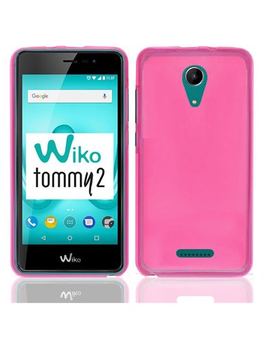 CUSTODIA per WIKO TOMMY 2 IN GEL TPU SILICONE COLORE ROSA TRASPARENTE