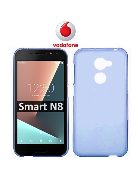 CUSTODIA per VODAFONE SMART N8 (VFD 610) IN GEL TPU SILICONE COLORE BLU TRASPARENTE