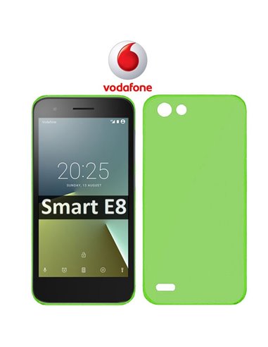 CUSTODIA per VODAFONE SMART E8 (VFD 510) IN GEL TPU SILICONE COLORE VERDE TRASPARENTE