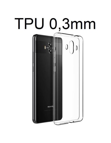 CUSTODIA per HUAWEI MATE 10 IN GEL TPU SILICONE ULTRA SLIM 0,3mm TRASPARENTE