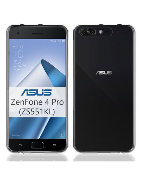 CUSTODIA per ASUS ZENFONE 4 PRO (ZS551KL) - 5.5' POLLICI IN GEL TPU SILICONE TRASPARENTE