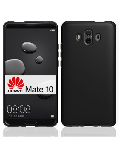 CUSTODIA per HUAWEI MATE 10 IN GEL TPU SILICONE COLORE NERO