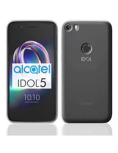 CUSTODIA per ALCATEL IDOL 5 (6058) - 5.2' POLLICI - IN GEL TPU SILICONE TRASPARENTE