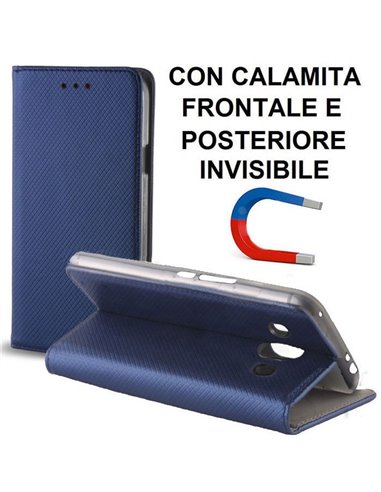 CUSTODIA per HUAWEI MATE 10 - FLIP ORIZZONTALE con CHIUSURA MAGNETICA INVISIBILE ED INTERNO IN TPU COLORE BLU