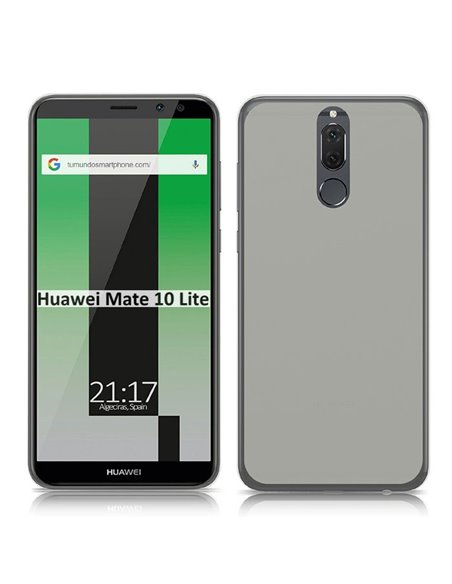 CUSTODIA per HUAWEI MATE 10 LITE IN GEL TPU SILICONE COLORE BIANCO TRASPARENTE