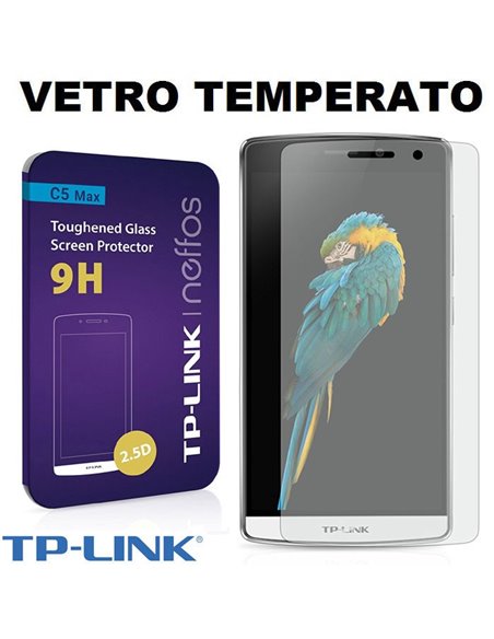 PELLICOLA ORIGINALE per TP-LINK NEFFOS C5 MAX (5.5') - PROTEGGI DISPLAY VETRO TEMPERATO 9H 2.5D BLISTER