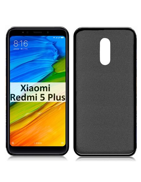 CUSTODIA per XIAOMI REDMI 5 PLUS (5.99') IN GEL TPU SILICONE COLORE NERO