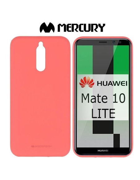 CUSTODIA per HUAWEI MATE 10 LITE IN GEL TPU SILICONE COLORE ROSA ALTA QUALITA' MERCURY SOFT BLISTER