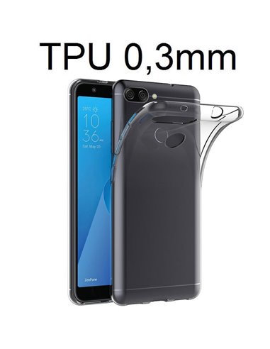 CUSTODIA per ASUS ZENFONE MAX PLUS M1 (ZB570TL) - 5.7' IN GEL TPU SILICONE ULTRA SLIM 0,3mm TRASPARENTE