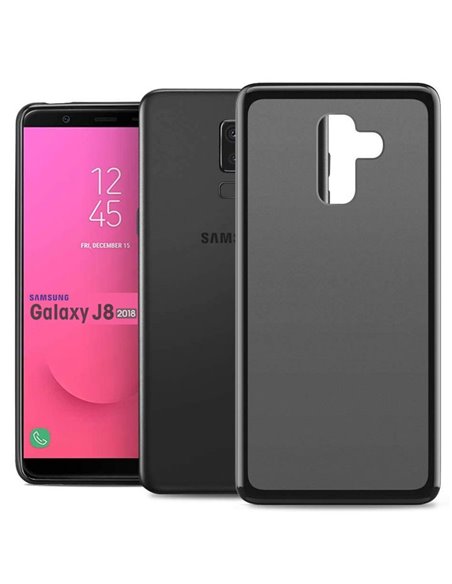 CUSTODIA per SAMSUNG GALAXY J8 2018 (SM-J810) IN GEL TPU SILICONE COLORE NERO