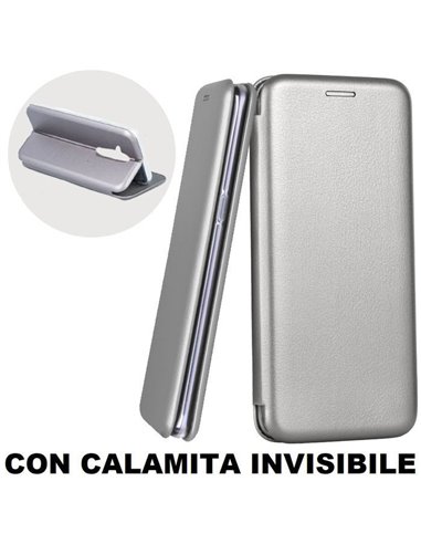 CUSTODIA per HUAWEI MATE 20 LITE - FLIP ORIZZONTALE SIMILPELLE CON CHIUSURA MAGNETICA INVISIBILE E INTERNO IN TPU GRIGIO