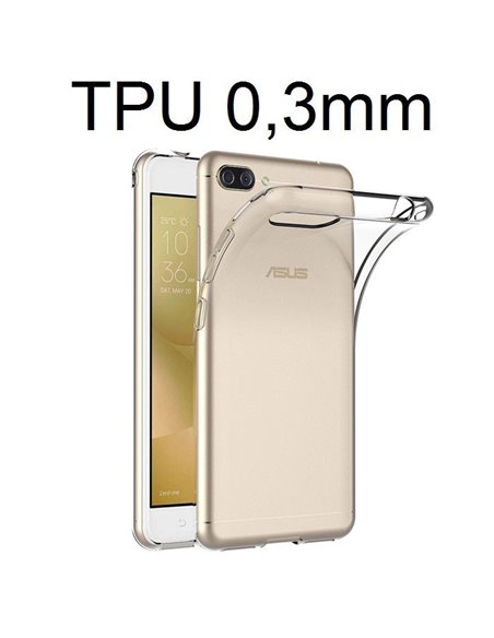 CUSTODIA per ASUS ZENFONE 4 MAX (ZC520KL) - 5.2' POLLICI IN GEL TPU SILICONE ULTRA SLIM 0,3mm TRASPARENTE