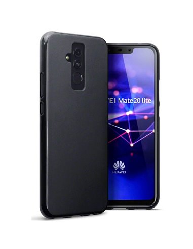 CUSTODIA per HUAWEI MATE 20 LITE IN GEL TPU SILICONE COLORE NERO