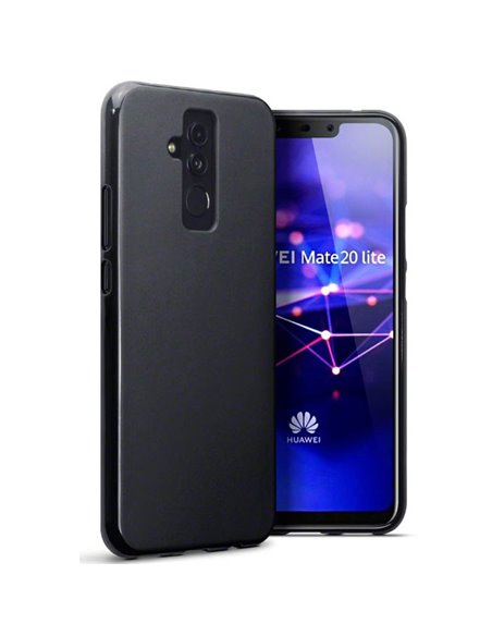 CUSTODIA per HUAWEI MATE 20 LITE IN GEL TPU SILICONE COLORE NERO