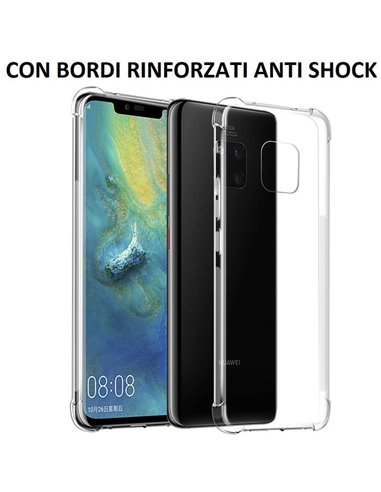 CUSTODIA per HUAWEI MATE 20 PRO IN GEL TPU SILICONE TRASPARENTE SLIM 0,5mm CON BORDI RINFORZATI ANTI SHOCK