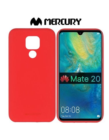 CUSTODIA per HUAWEI MATE 20 IN GEL TPU SILICONE COLORE ROSSO ALTA QUALITA' MERCURY SOFT BLISTER