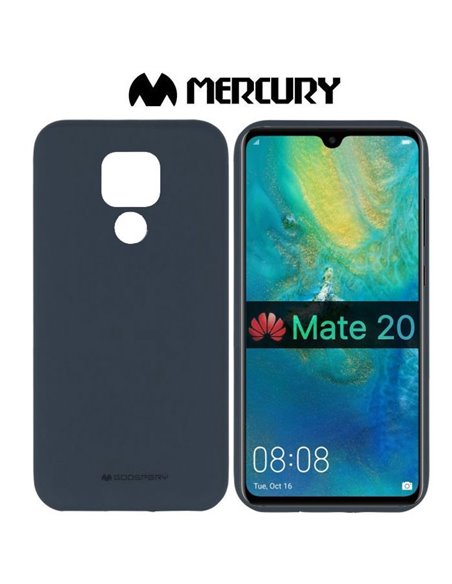 CUSTODIA per HUAWEI MATE 20 IN GEL TPU SILICONE COLORE BLU SCURO ALTA QUALITA' MERCURY SOFT BLISTER