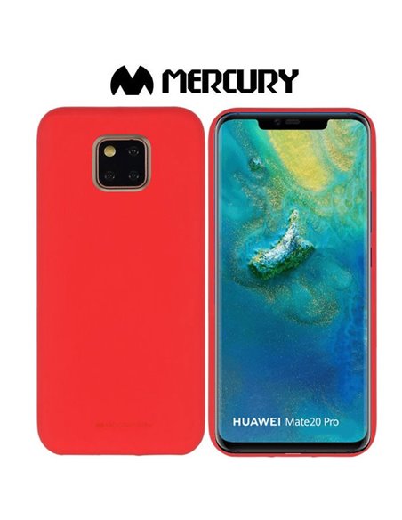 CUSTODIA per HUAWEI MATE 20 PRO IN GEL TPU SILICONE COLORE ROSSO ALTA QUALITA' MERCURY SOFT BLISTER