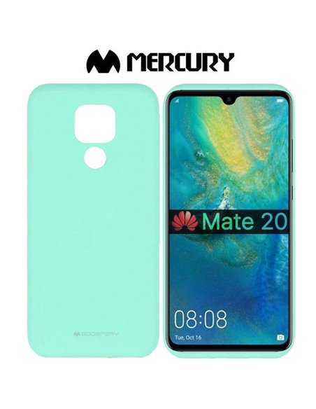 CUSTODIA per HUAWEI MATE 20 IN GEL TPU SILICONE COLORE VERDE ACQUA ALTA QUALITA' MERCURY SOFT BLISTER