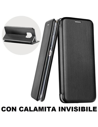 CUSTODIA per HUAWEI MATE 20 PRO - FLIP ORIZZONTALE SIMILPELLE CON CHIUSURA MAGNETICA INVISIBILE E INTERNO IN TPU NERO