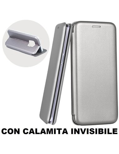 CUSTODIA per HUAWEI MATE 20 PRO - FLIP ORIZZONTALE SIMILPELLE CON CHIUSURA MAGNETICA INVISIBILE E INTERNO IN TPU GRIGIO