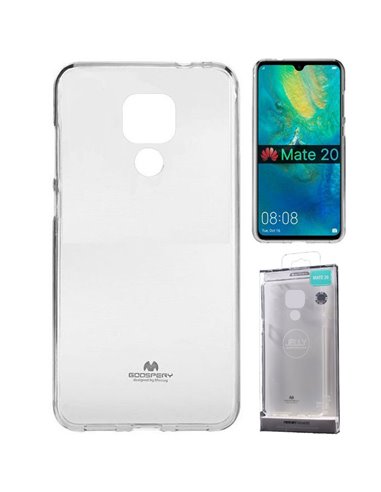 CUSTODIA per HUAWEI MATE 20 IN GEL TPU SILICONE TRASPARENTE ALTA QUALITA' MERCURY BLISTER