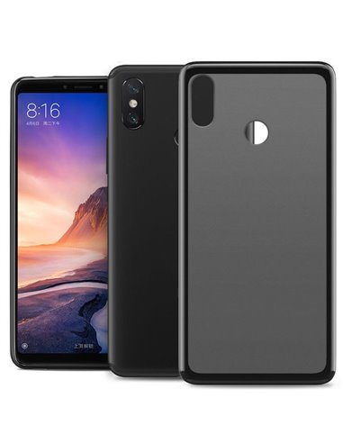 CUSTODIA per XIAOMI MI MAX 3 IN GEL TPU SILICONE COLORE NERO