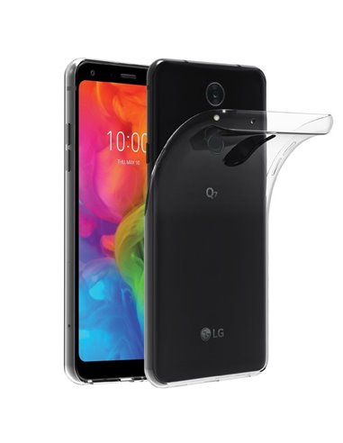 CUSTODIA per LG Q7, Q7 PLUS, Q7a IN GEL TPU SILICONE TRASPARENTE