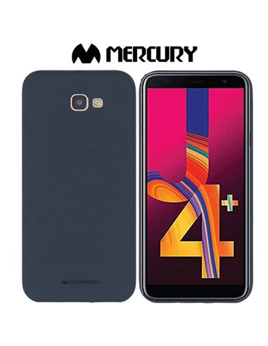 CUSTODIA per SAMSUNG GALAXY J4 PLUS (SM-J415) IN GEL TPU SILICONE COLORE BLU SCURO ALTA QUALITA' MERCURY SOFT BLISTER