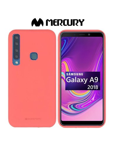 CUSTODIA per SAMSUNG GALAXY A9 2018 (SM-A920) IN GEL TPU SILICONE COLORE ROSA ALTA QUALITA' MERCURY SOFT BLISTER