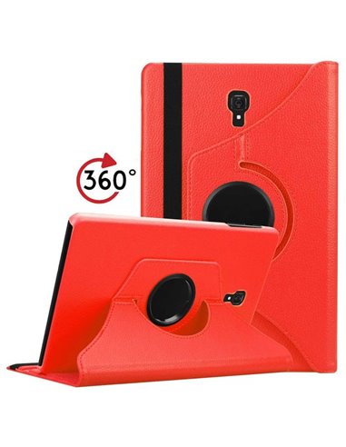 CUSTODIA per SAMSUNG GALAXY TAB A SM-T590, SM-T595 (10.5') BOOK SIMILPELLE GIREVOLE COLORE ROSSO