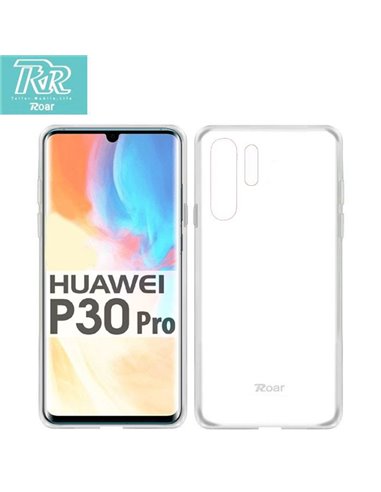 CUSTODIA per HUAWEI P30 PRO, P30 PRO NEW EDITION - IN GEL TPU SILICONE TRASPARENTE ALTA QUALITA' ROAR COLORFUL